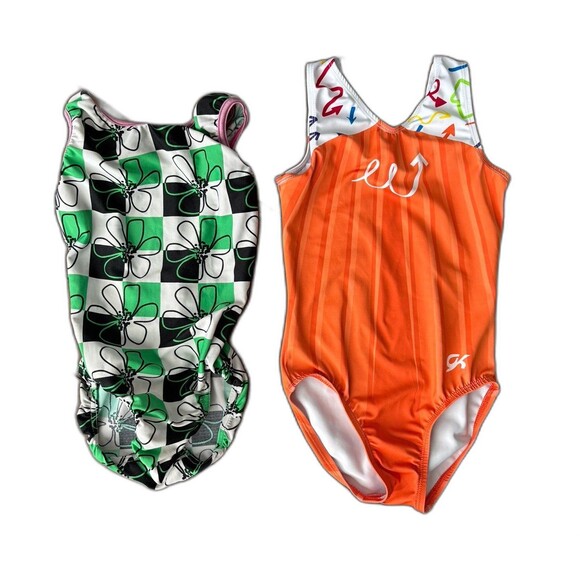 Set of Gymnastics/Dance GK Leotard‎ Wrights Gymnastics Size Child Medium - Picture 1 of 10